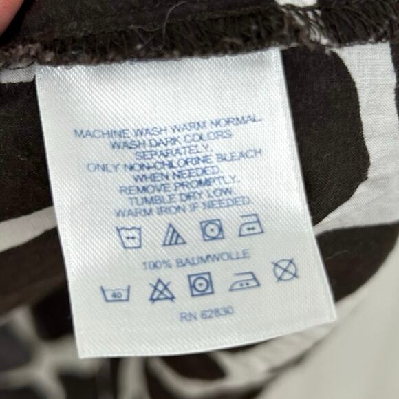 LandsEnd Women Swim Suit Cover Up Beach Vacation Pool Lounge Preppy Brown Medium - Picture 6 of 7